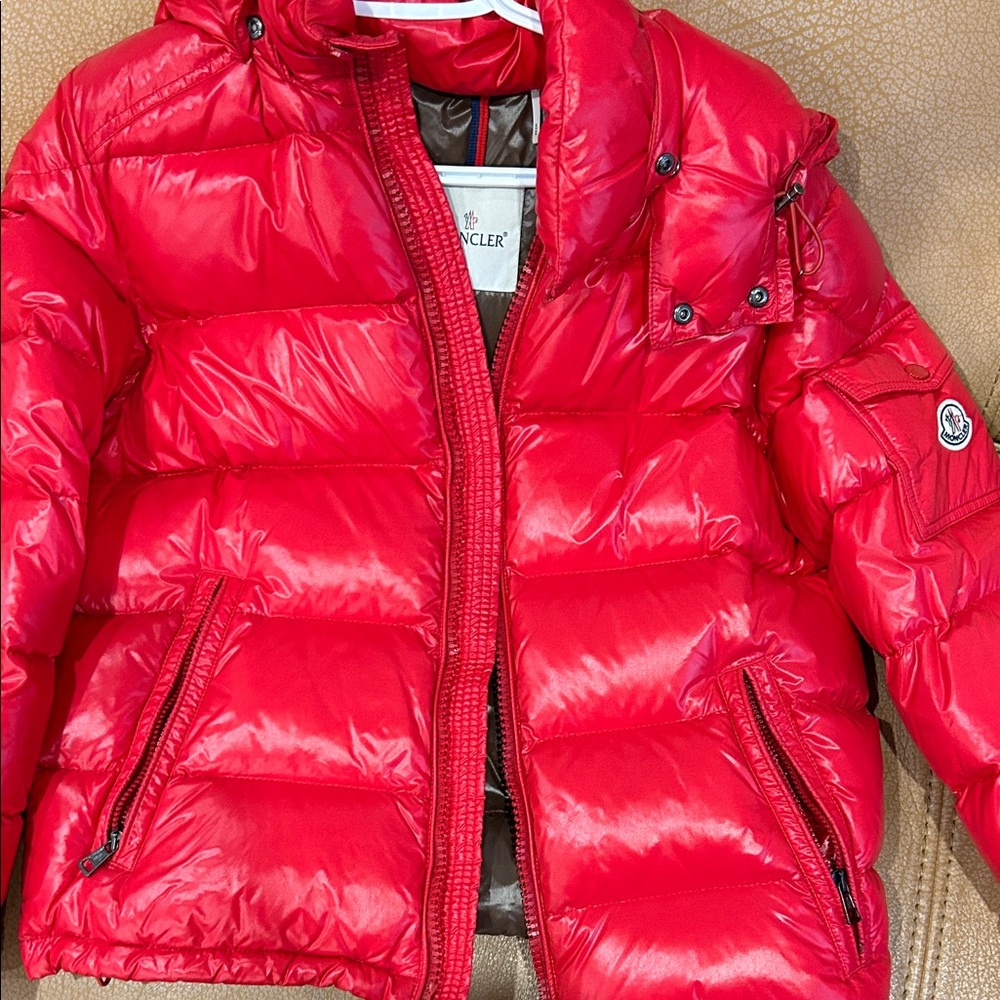Authentic Moncler Red Puffer Jacket